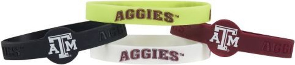 Texas A&M Aggies Bracelets - 4 Pack Silicone - Special Order