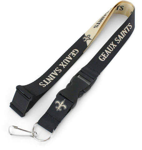 New Orleans Saints Lanyard Breakaway Style Slogan Design - Special Order