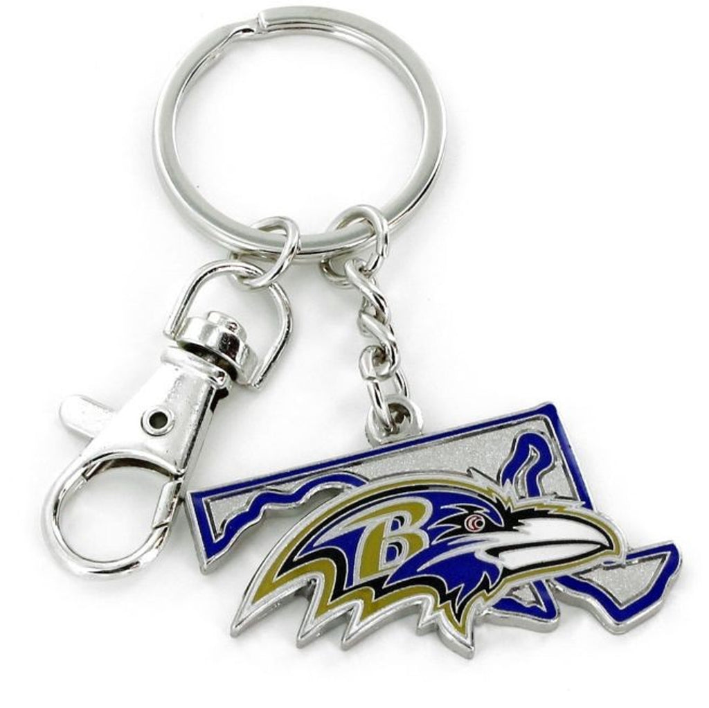 Baltimore Ravens Keychain State Design