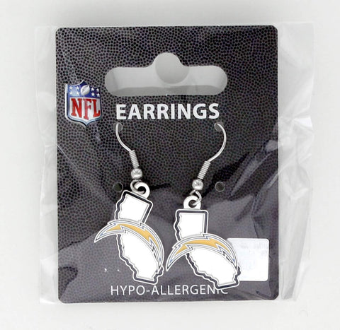 Los Angeles Chargers Earrings State Design - Special Order