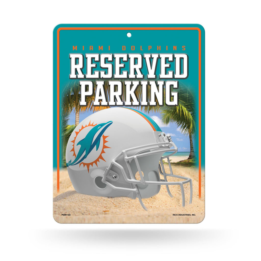 Miami Dolphins Sign Metal Parking - Special Order