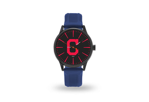 Cleveland Indians Watch Men's Cheer Style with Navy Watch Band