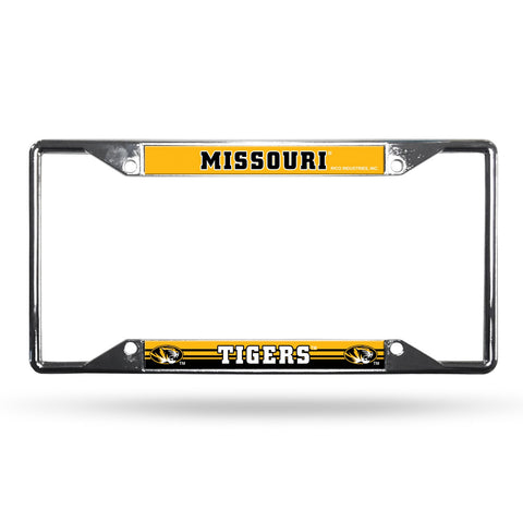 Missouri Tigers License Plate Frame Chrome EZ View - Special Order