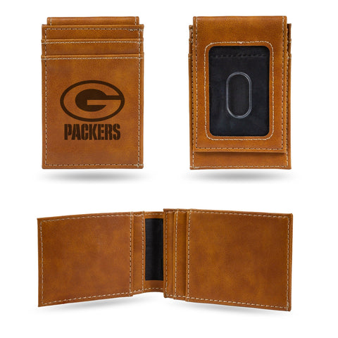 Green Bay Packers Wallet Front Pocket Laser Engraved
