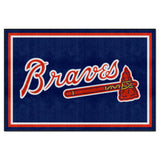 Atlanta Braves 5ft. x 8 ft. Plush Area Rug "Braves" Logo