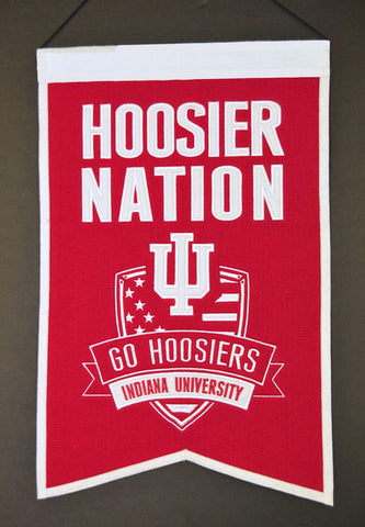 Indiana Hoosiers Banner 14x22 Wool Nations