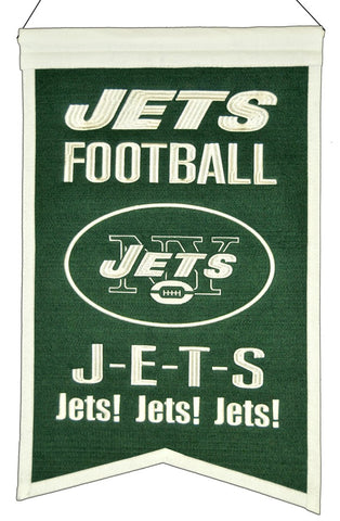 New York Jets Banner 14x22 Wool Franchise
