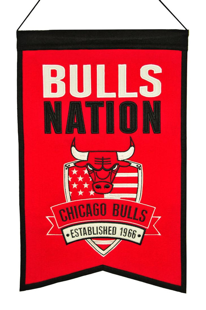 Chicago Bulls Banner 14x22 Wool Nations