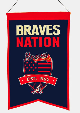 Atlanta Braves Banner 14x22 Wool Nations
