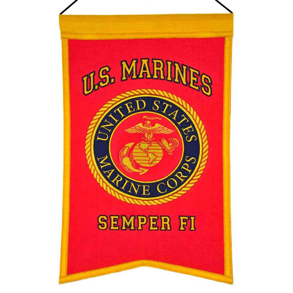 US Marines Banner 14x22 Wool Nations