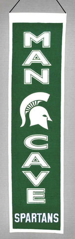 Michigan State Spartans Banner 8x32 Wool Man Cave