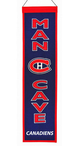 Montreal Canadiens Banner 8x32 Wool Man Cave