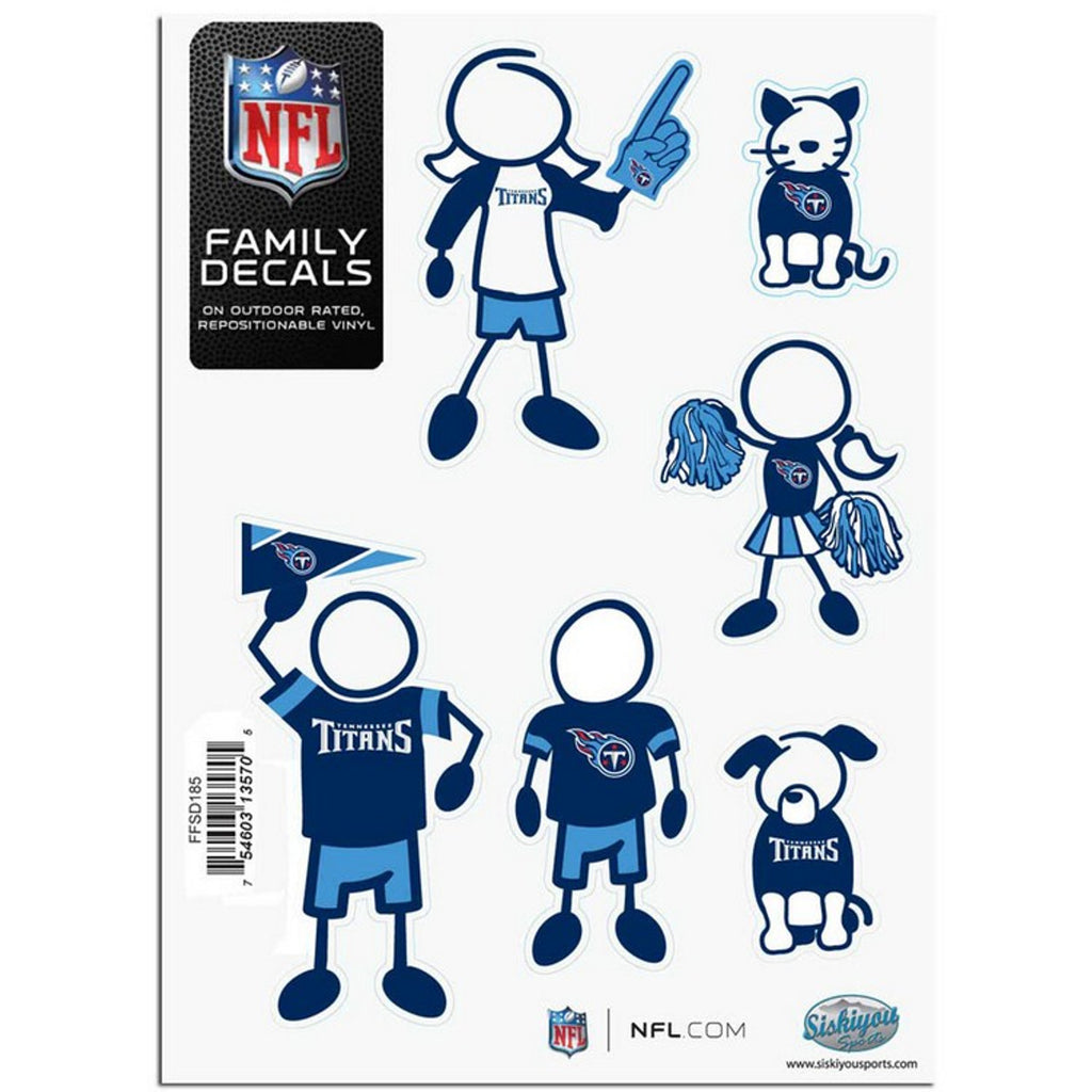 Tennessee Titans Decal 5x7 Family Sheet