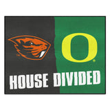 House Divided - Oregon / Oregon St Rug 34 in. x 42.5 in.