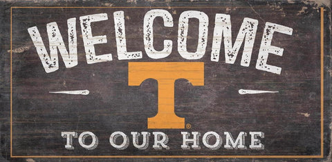 Tennessee Volunteers Sign Wood 6x12 Welcome To Our Home Design - Special Order