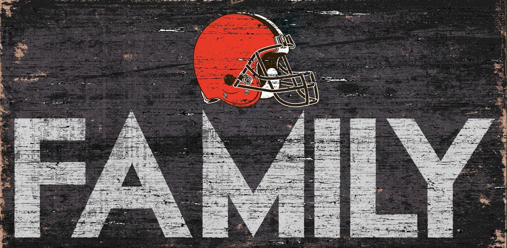 Cleveland Browns Sign Wood 12x6 Family Design - Special Order