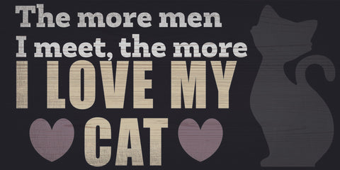 Pet Sign Wood I Love My Cat 10"x5" - Special Order