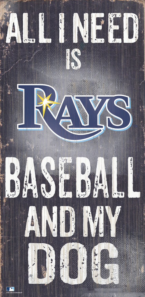 Tampa Bay Rays Sign Wood 6x12 Baseball and Dog Design Special Order