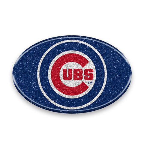 Chicago Cubs Auto Emblem - Oval Color Bling