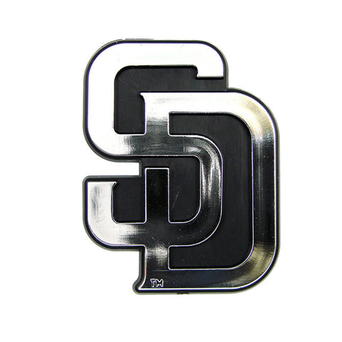 San Diego Padres Auto Emblem Silver Chrome