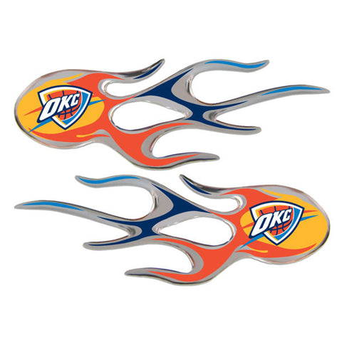 Oklahoma City Thunder Decal 5x2 Micro Flames Graphics 2 Pack CO