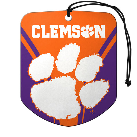 Clemson Tigers Air Freshener Shield Design 2 Pack