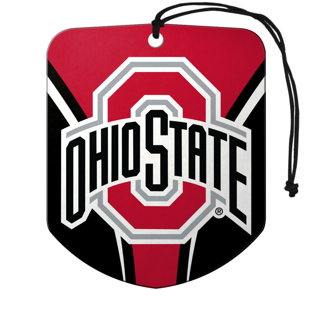 Ohio State Buckeyes Air Freshener Shield Design 2 Pack