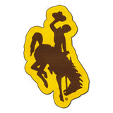 Wyoming Cowboys Mascot Rug Brown Cowboy Logo