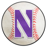Northwestern Wildcats Baseball Rug - 27in. Diameter