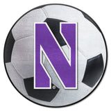 Northwestern Wildcats Soccer Ball Rug - 27in. Diameter