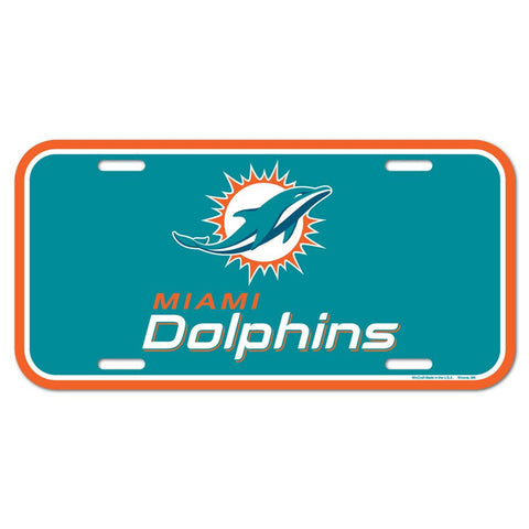 Miami Dolphins License Plate Plastic
