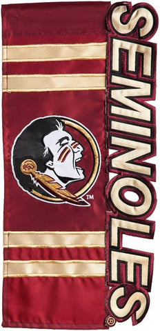 Florida State Seminoles Flag Garden Style Applique Sculpted