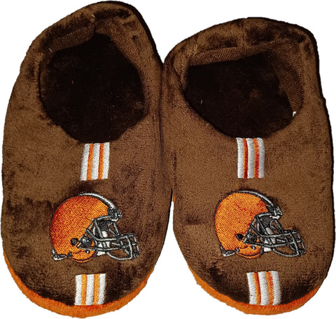 Cleveland Browns Slipper - Youth 4-7 Size 10-11 Stripe - (1 Pair) - M