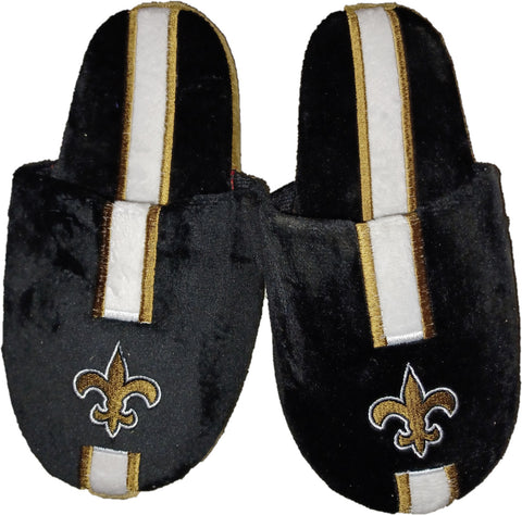 New Orleans Saints Slipper - Youth 8-16 Size 1-2 Stripe - (1 Pair) - S