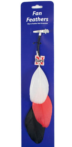 Nebraska Cornhuskers Team Color Feather Hair Clip