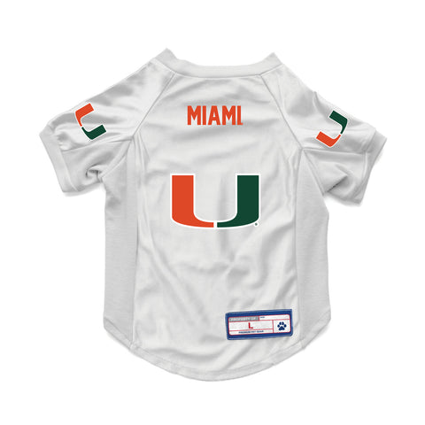 Miami Hurricanes Pet Jersey Stretch Size XL - Special Order