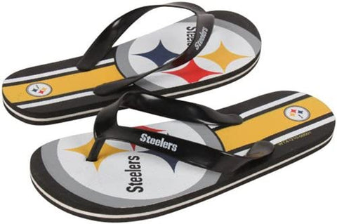 Pittsburgh Steelers Flip Flop - Youth Unisex Big Logo (1 Pair) - L