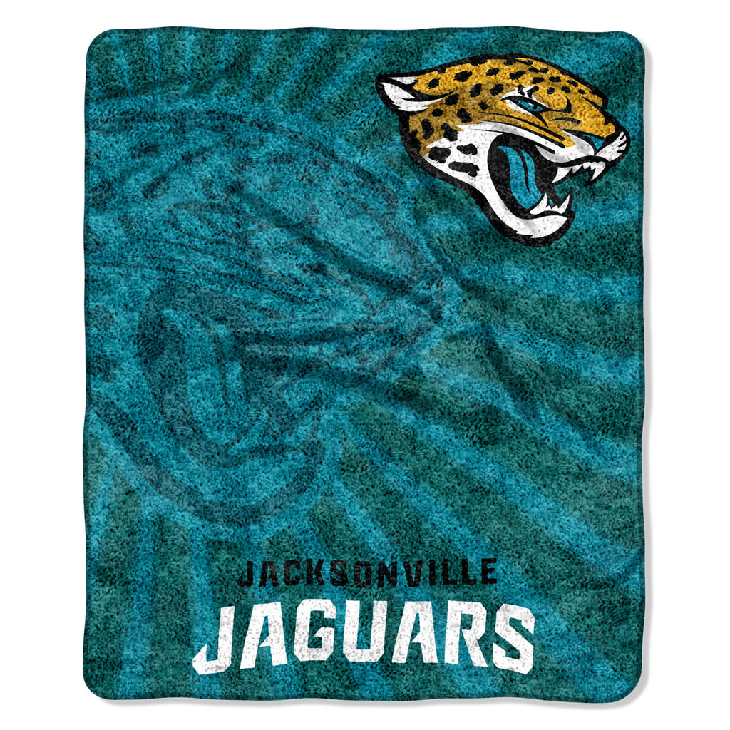 Jacksonville Jaguars Blanket 50x60 Sherpa Strobe Design