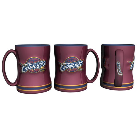 Cleveland Cavaliers Coffee Mug 14oz Sculpted Relief Team Color
