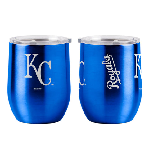 Kansas City Royals Travel Tumbler 16oz Stainless Steel Curved - Special Order