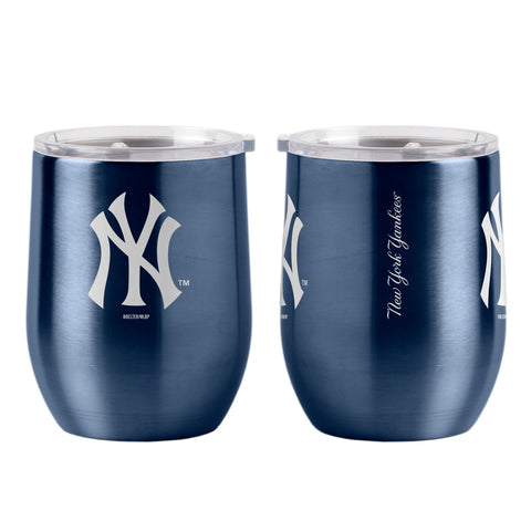 New York Yankees Travel Tumbler 16oz Stainless Steel Curved