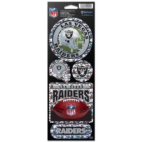Las Vegas Raiders Decal 4x11 Die Cut Prismatic Style