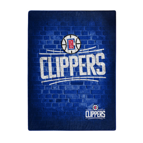 Los Angeles Clippers Blanket 60x80 Raschel Street Design - Special Order