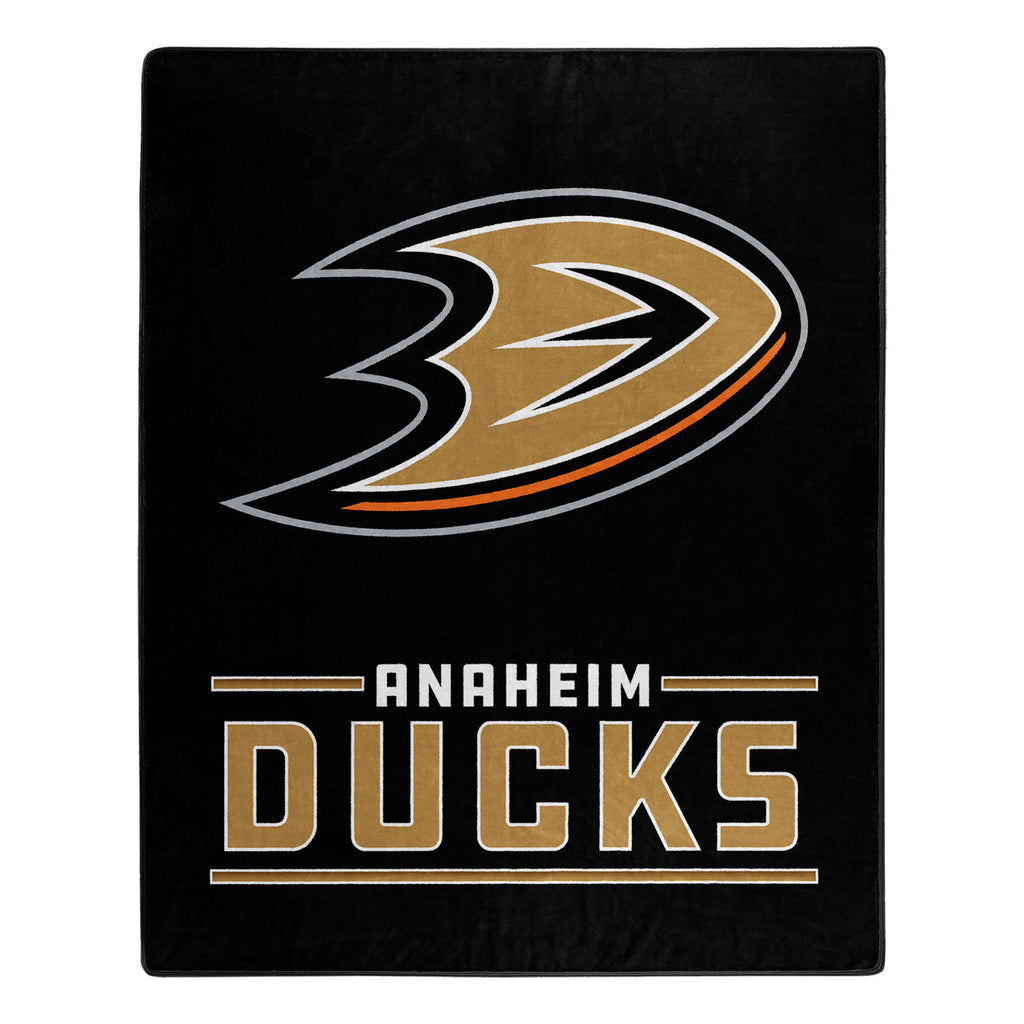 Anaheim Ducks Blanket 50x60 Raschel Interference Design