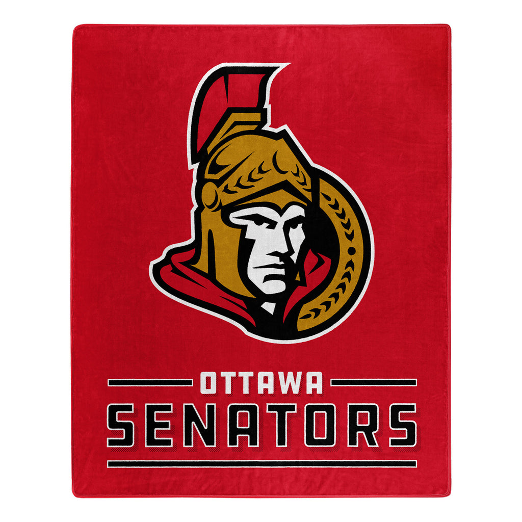 Ottawa Senators Blanket 50x60 Raschel Interference Design - Special Order