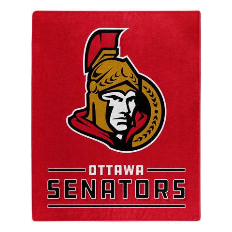 Ottawa Senators Blanket 50x60 Raschel Interference Design - Special Order
