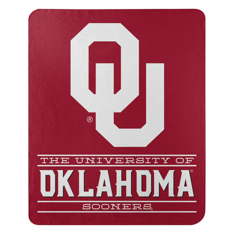 Oklahoma Sooners Blanket 50x60 Fleece Control Design