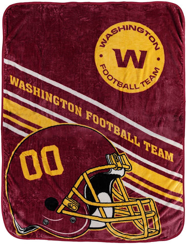 Washington Football Team Blanket 60x80 Raschel Slant Design