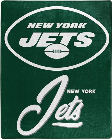 New York Jets Blanket 50x60 Raschel Signature Design