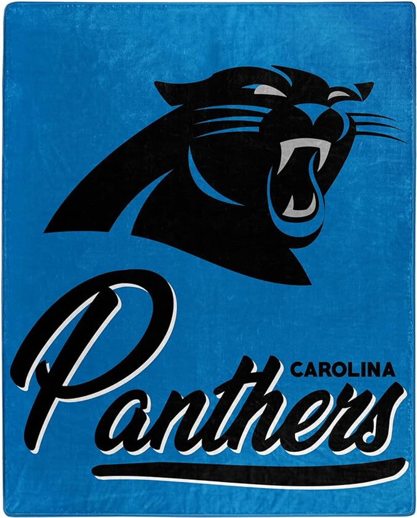 Carolina Panthers Blanket 50x60 Raschel Signature Design